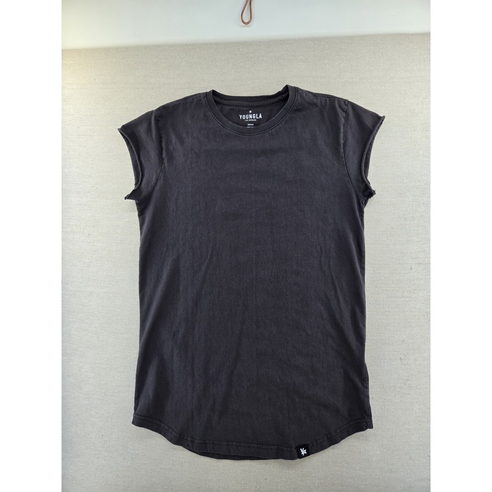 Youngla Cutoff T Shirt Mens Medium Gray 412 Long